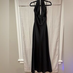 Amsale Black Evening Halter Gown